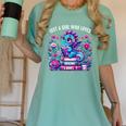 Just A Girl Who Loves Dragons And Books Cute Dragon Reading Premium Tri-Blend Women's Comfort Colors T-Shirt Violet