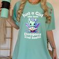 Just a Girl Who Loves Dragons And Books Dragon For Kids Women's Comfort Colors T-Shirt Violet