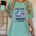 Just A Girl Who Loves Dragons And Books Lover Reading Book Women's Comfort Colors T-Shirt Violet