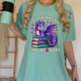 Just a Girl Who Loves Dragons And Books Reading Women's Comfort Colors T-Shirt Violet Just a Girl Who Loves Dragons And Books Reading Women's Comfort Colors T-Shirt Violet