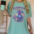 Just a Girl Who Loves Dragons And Books Women's Comfort Colors T-Shirt Violet Just a Girl Who Loves Dragons And Books Women's Comfort Colors T-Shirt Violet