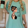 Just a Girl Who Has Tattoos And Love Books Tattooed Inked Women's Comfort Colors T-Shirt Violet Just a Girl Who Has Tattoos And Love Books Tattooed Inked Women's Comfort Colors T-Shirt Violet