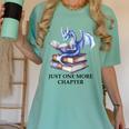 Just One More Chapter Book Dragon Reading Book Lover Bookish Women's Comfort Colors T-Shirt Violet