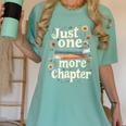 Just One More Chapter Book Reading Floral Teacher Book Lover Women's Comfort Colors T-Shirt Violet