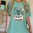Just One More Chapter Bookish Book Reading Botanical Women's Comfort Colors T-Shirt Violet Just One More Chapter Bookish Book Reading Botanical Women's Comfort Colors T-Shirt Violet