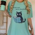 Just One More Chapter Bookworm Cat Book Lover Women's Comfort Colors T-Shirt Violet