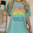 JUST ONE MORE CHAPTER Fun Reading Book Lover Women's Comfort Colors T-Shirt Violet JUST ONE MORE CHAPTER Fun Reading Book Lover Women's Comfort Colors T-Shirt Violet