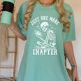 Just One More Chapter Skeleton Reading Book Women's Comfort Colors T-Shirt Violet