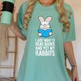 I Just Want To Read Books And Pet My Rabbit Women's Comfort Colors T-Shirt Violet