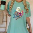 Kawaii Eagle Reads Book Reading Library Book Bookworm Women's Comfort Colors T-Shirt Violet