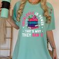 Knowledge Is Power Book Club Librarian Read Banned Books Women's Comfort Colors T-Shirt Violet