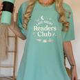 Late Night Readers Club Moon & Stars Book Lover Women's Comfort Colors T-Shirt Violet Late Night Readers Club Moon & Stars Book Lover Women's Comfort Colors T-Shirt Violet