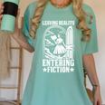 Leaving Reality Entering Fiction Bookish Book Reading Women's Comfort Colors T-Shirt Violet