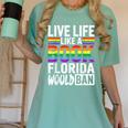 LGBTQ Quote Live Life Like A Banned Rainbow Book Women's Comfort Colors T-Shirt Violet LGBTQ Quote Live Life Like A Banned Rainbow Book Women's Comfort Colors T-Shirt Violet