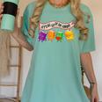 Librarian Let's All Go To The Library Cute Groovy Book Lover Women's Comfort Colors T-Shirt Violet