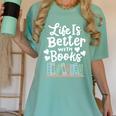 Librarian Library Books Reading Reader Women's Comfort Colors T-Shirt Violet