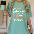 Librarian Queen Of The Books Book Reading Library Women's Comfort Colors T-Shirt Violet Librarian Queen Of The Books Book Reading Library Women's Comfort Colors T-Shirt Violet