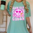 Library Book Fair Queen Vibe Groovy Tie Dye School Reading Women's Comfort Colors T-Shirt Violet Library Book Fair Queen Vibe Groovy Tie Dye School Reading Women's Comfort Colors T-Shirt Violet