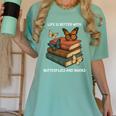 Life Is Better With Butterflies And Books Cute Butterfly Women's Comfort Colors T-Shirt Violet