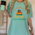 My Life Essentials Are Cat And Books Women's Comfort Colors T-Shirt Violet My Life Essentials Are Cat And Books Women's Comfort Colors T-Shirt Violet