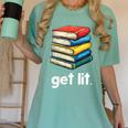 Get Lit With Books Women's Comfort Colors T-Shirt Violet Get Lit With Books Women's Comfort Colors T-Shirt Violet
