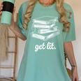 Get Lit Books Women's Comfort Colors T-Shirt Violet