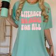 Literacy And Justice For All Book Lover Women's Comfort Colors T-Shirt Violet