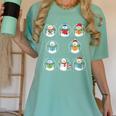 Literary Winter Reading Snowmen Cozy Book Lover Pattern Women's Comfort Colors T-Shirt Violet Literary Winter Reading Snowmen Cozy Book Lover Pattern Women's Comfort Colors T-Shirt Violet