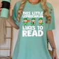 This Little Leprechaun Likes To Read St Patrick's Day Book Women's Comfort Colors T-Shirt Violet This Little Leprechaun Likes To Read St Patrick's Day Book Women's Comfort Colors T-Shirt Violet