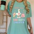 Little Miss 100 Days Smarter Cute Goose Reading Books Girls Women's Comfort Colors T-Shirt Violet Little Miss 100 Days Smarter Cute Goose Reading Books Girls Women's Comfort Colors T-Shirt Violet