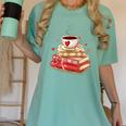 Love Book Coffee Heart Coquette Bow Valentines Day Women's Comfort Colors T-Shirt Violet Love Book Coffee Heart Coquette Bow Valentines Day Women's Comfort Colors T-Shirt Violet
