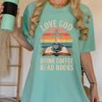 Love God Drink Coffee Read Books Women's Comfort Colors T-Shirt Violet Love God Drink Coffee Read Books Women's Comfort Colors T-Shirt Violet