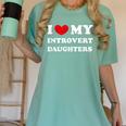 I Love My Introvert Daughters Heart My Introvert Daughters Women's Comfort Colors T-Shirt Violet