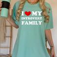 I Love My Introvert Family I Heart My Introvert Family Women's Comfort Colors T-Shirt Violet I Love My Introvert Family I Heart My Introvert Family Women's Comfort Colors T-Shirt Violet