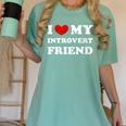 I Love My Introvert Friend I Heart My Introvert Friend Women's Comfort Colors T-Shirt Violet