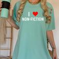 I Love Non Fiction Heart Books Reading Writing Writer Read Women's Comfort Colors T-Shirt Violet I Love Non Fiction Heart Books Reading Writing Writer Read Women's Comfort Colors T-Shirt Violet