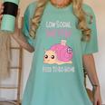 Low Social Battery Cute Snail With House Introvert Cozy Home Women's Comfort Colors T-Shirt Violet Low Social Battery Cute Snail With House Introvert Cozy Home Women's Comfort Colors T-Shirt Violet
