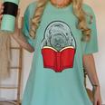 Manatee Reading Books Sea Animal Manatee Women's Comfort Colors T-Shirt Violet