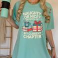 Naughty Or Nice Depends On My Current Chapter Book Lover Women's Comfort Colors T-Shirt Violet