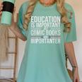 Who Needs Education Comic Books Are Importanter Premium Tri-Blend Women's Comfort Colors T-Shirt Violet Who Needs Education Comic Books Are Importanter Premium Tri-Blend Women's Comfort Colors T-Shirt Violet