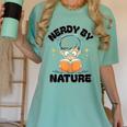 Nerdy By Nature Chibi Cute Book Lover Women's Comfort Colors T-Shirt Violet Nerdy By Nature Chibi Cute Book Lover Women's Comfort Colors T-Shirt Violet