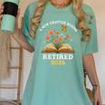 A New Chapter Begins Retired 2026 Floral Book Butterfly Tee Women's Comfort Colors T-Shirt Violet A New Chapter Begins Retired 2026 Floral Book Butterfly Tee Women's Comfort Colors T-Shirt Violet