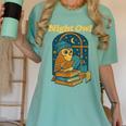 Night Owl Cozy Reading Tea Coffee Lover Bookworm Cute Women's Comfort Colors T-Shirt Violet