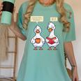 How Many Nights Reading Goose Book Lover Reader Women's Comfort Colors T-Shirt Violet