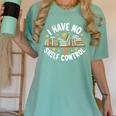 I Have No Shelf Control Witty Book Lover Artwork Women's Comfort Colors T-Shirt Violet I Have No Shelf Control Witty Book Lover Artwork Women's Comfort Colors T-Shirt Violet
