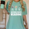 Nothing Beats Reading Librarian Book Bookworm Women's Comfort Colors T-Shirt Violet