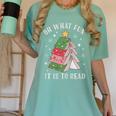 Oh What Fun It Is To Read Book Christmas Tree Premium Tri-Blend Women's Comfort Colors T-Shirt Violet