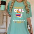 Once Upon A Time There Was A Girl Who Loves Books And Cats Women's Comfort Colors T-Shirt Violet Once Upon A Time There Was A Girl Who Loves Books And Cats Women's Comfort Colors T-Shirt Violet