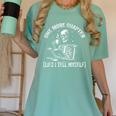 One More Chapter Skeleton Reading Book Lover Bookworm Women's Comfort Colors T-Shirt Violet