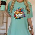 Open Book With Colorful Floral Reading Magic Women's Comfort Colors T-Shirt Violet